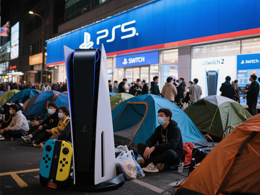 Switch2发售倒计时2个月,粉丝已开始在任天堂店外排队? Switch2发售倒计时2个月,粉丝已开始在任天堂店外排队?